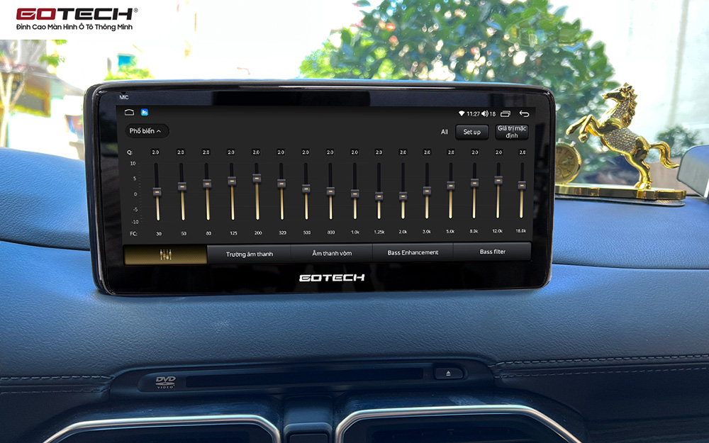 Bộ xử lý tín hiệu âm thanh DSP 32 kênh trên màn hình GOTECH cho xe Mazda Cx5 2018-2022
