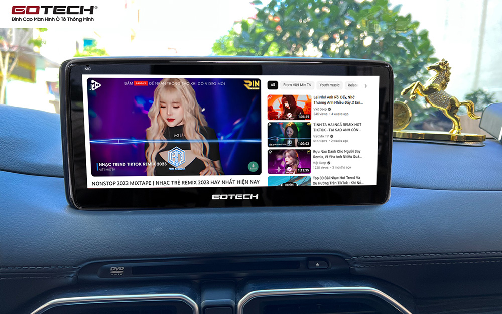 Giải trí đa phương tiện trên màn hình ô tô GOTECH dành cho xe Mazda CX5 2018-2022