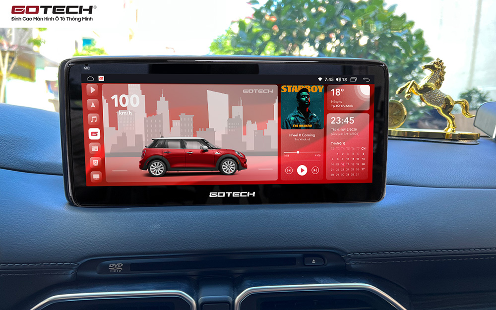 Giao diện độc quyền của màn hình GOTECH dành cho xe Mazda CX5 2018-2022